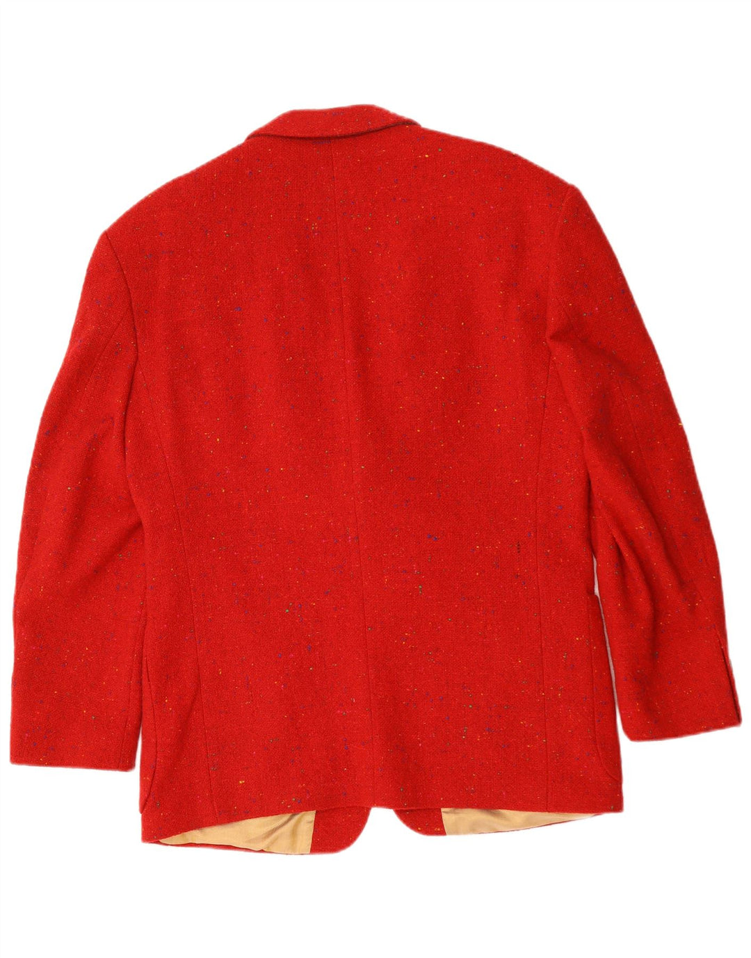 Jaqueta blazer masculina vintage com 3 botões Reino Unido 40 grande vermelha manchada