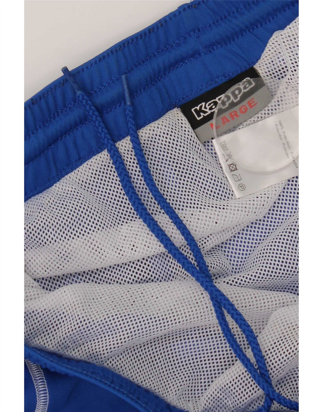 Shorts esportivos gráficos masculinos Kappa grande poliéster azul