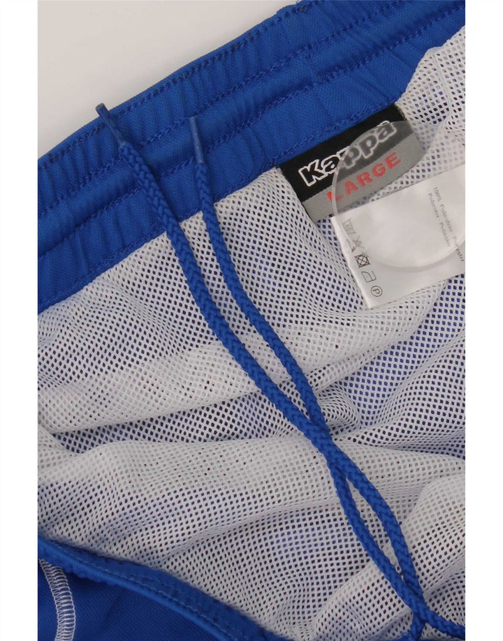 Shorts esportivos gráficos masculinos Kappa grande poliéster azul