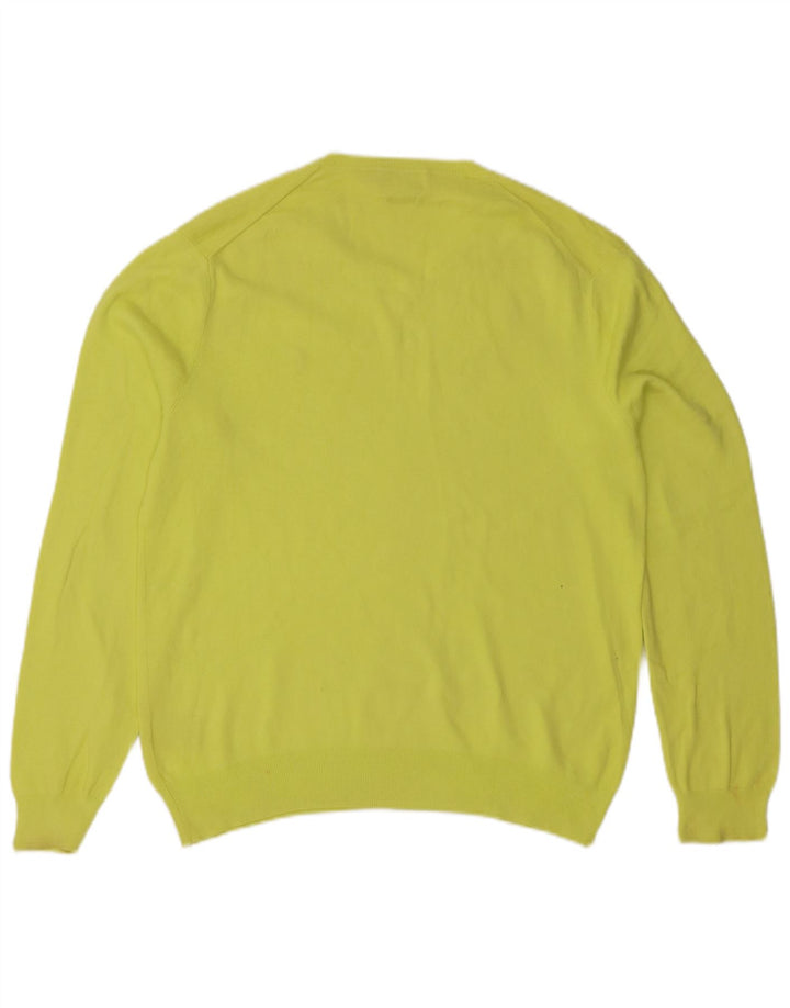 Suéter masculino POLO RALPH LAUREN com decote em V grande algodão verde
