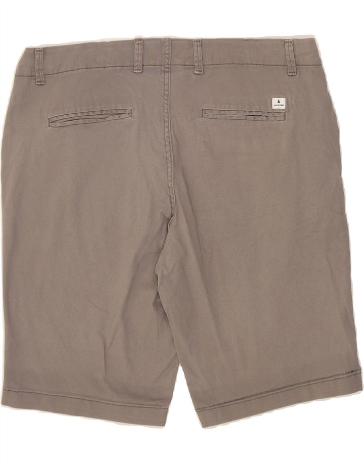 JACK & JONES Mens Regular Chino Shorts XL W38 Grey Cotton Vintage Jack & Jones and Second-Hand Jack & Jones from Messina Hembry 
