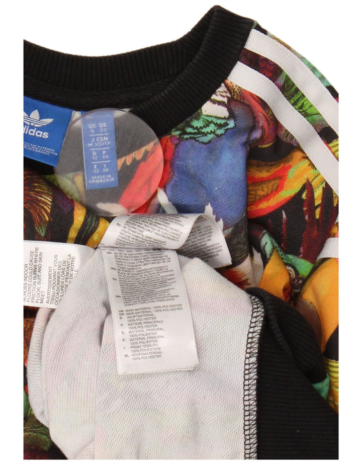 Adidas Womens Oversized Sweatshirt Jumper UK 6 XS Multicolor Tropical