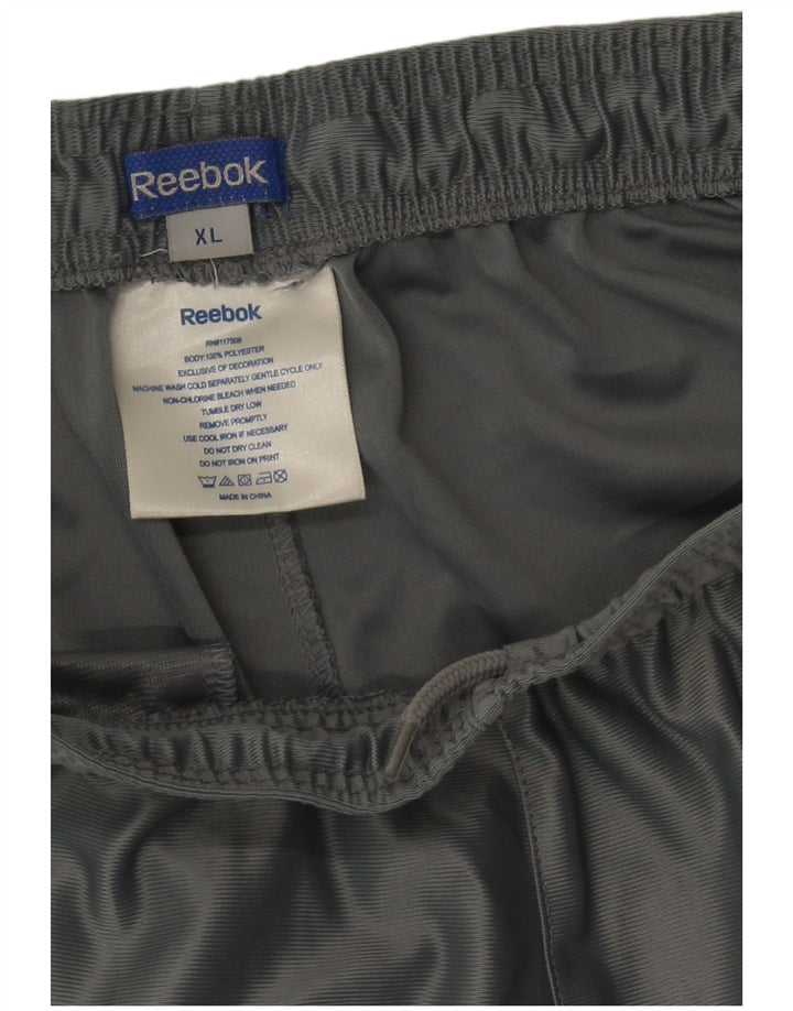 Shorts esportivos masculinos Reebok XL cinza colorblock poliéster