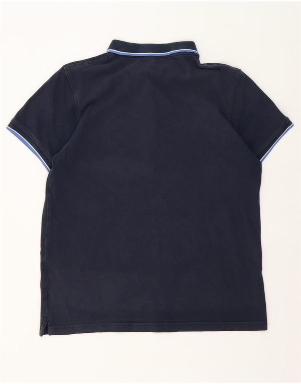 Camisa polo masculina Lyle & Scott XL azul marinho listrado algodão