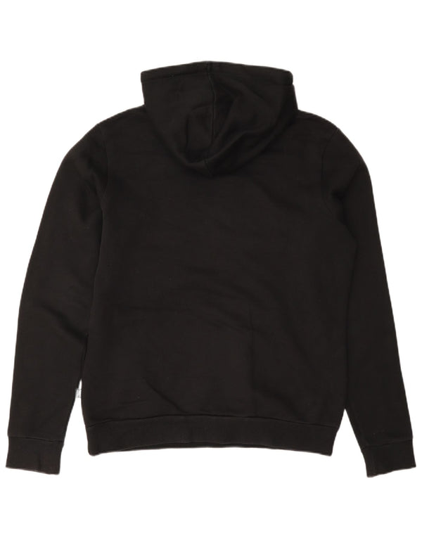 Puma feminino gráfico moletom com capuz Reino Unido 14 grande algodão preto