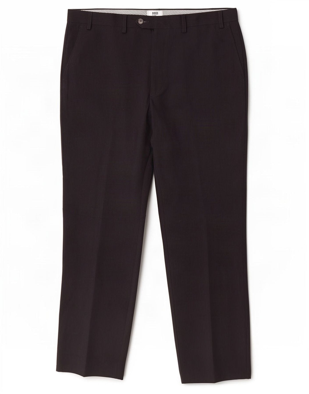 Calça masculina de terno reto Marks & Spencer W38 L33 azul marinho poliéster