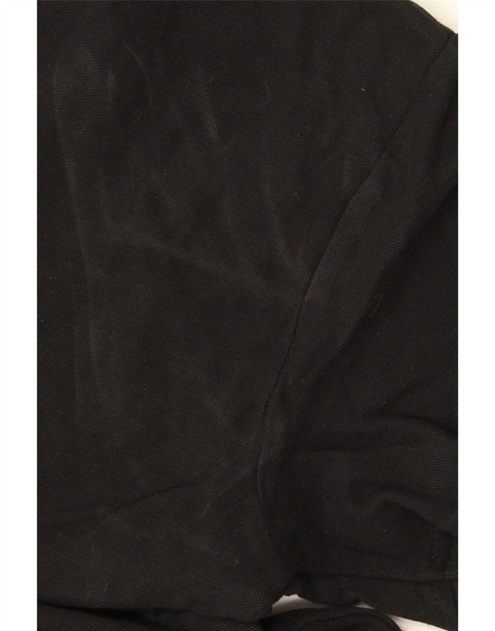 Camisa polo masculina Umbro pequena de algodão preto