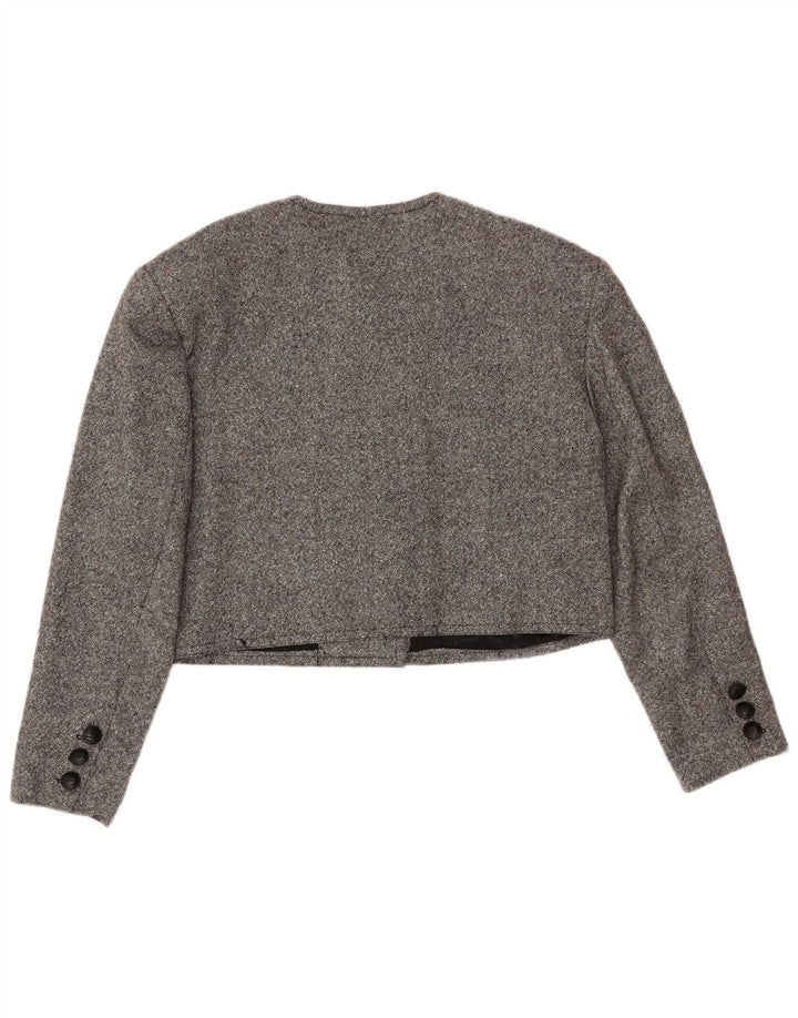 Jaqueta Bolero feminina MONDI com peito duplo UE 42 grande lã cinza