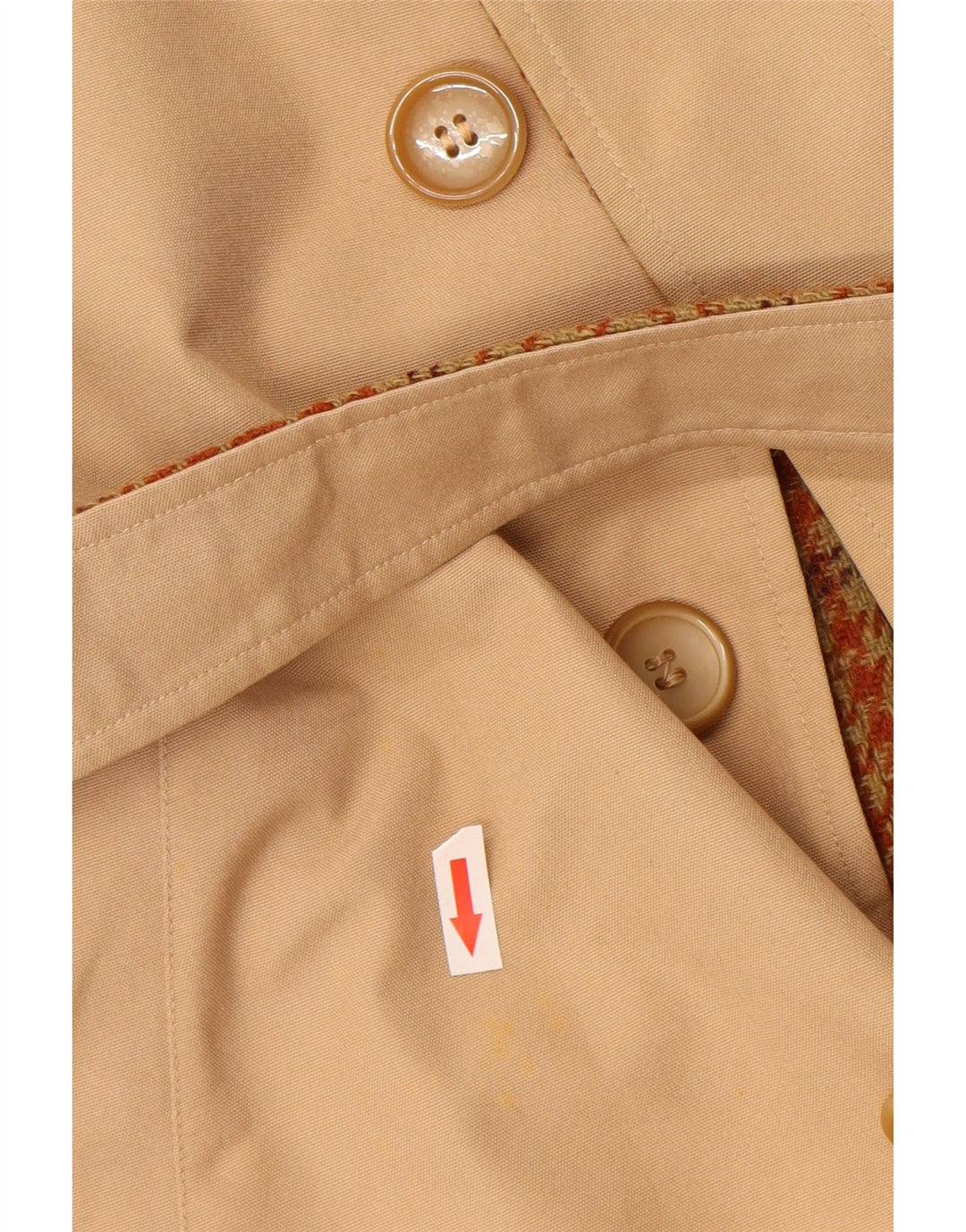 Sobretudo feminino vintage UK 12 bege médio