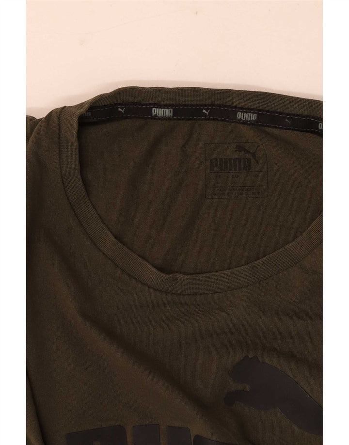 Puma Camiseta Masculina Graphic Top Médio Caqui