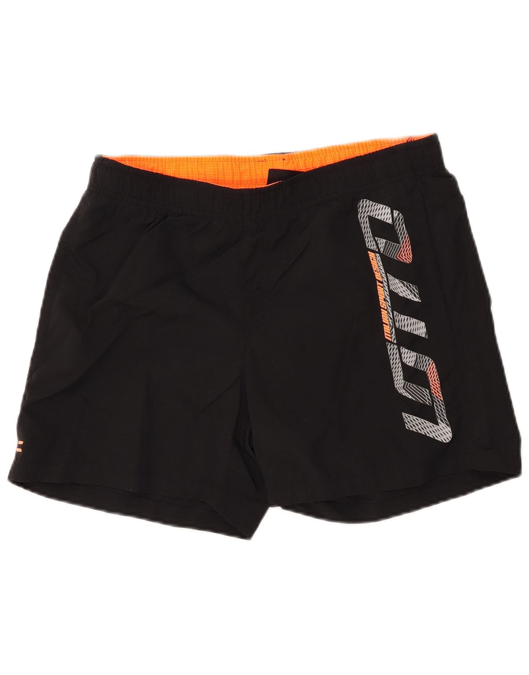LOTTO Shorts de natação masculino gráfico grande preto