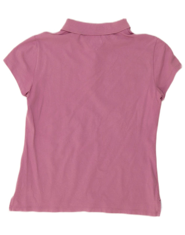 Camisa polo feminina Tommy Hilfiger Slim Fit Reino Unido 18 XL algodão rosa