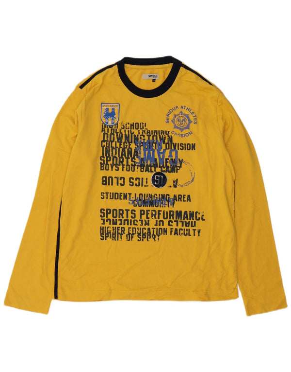 Top gráfico masculino Gas manga comprida XL amarelo colorblock