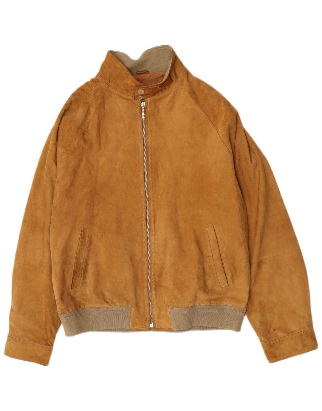 Jaqueta bomber masculina de camurça Gerani IT 56 3XL couro bege