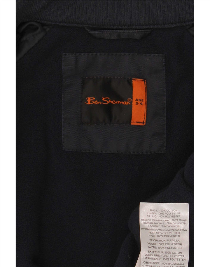 Jaqueta bomber gráfica masculina Ben Sherman 3-4 anos algodão azul marinho