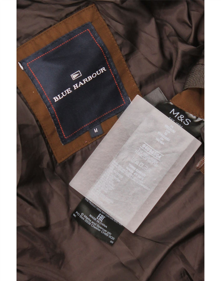Jaqueta acolchoada com capuz masculina Marks & Spencer Blue Harbor Reino Unido 38 marrom médio