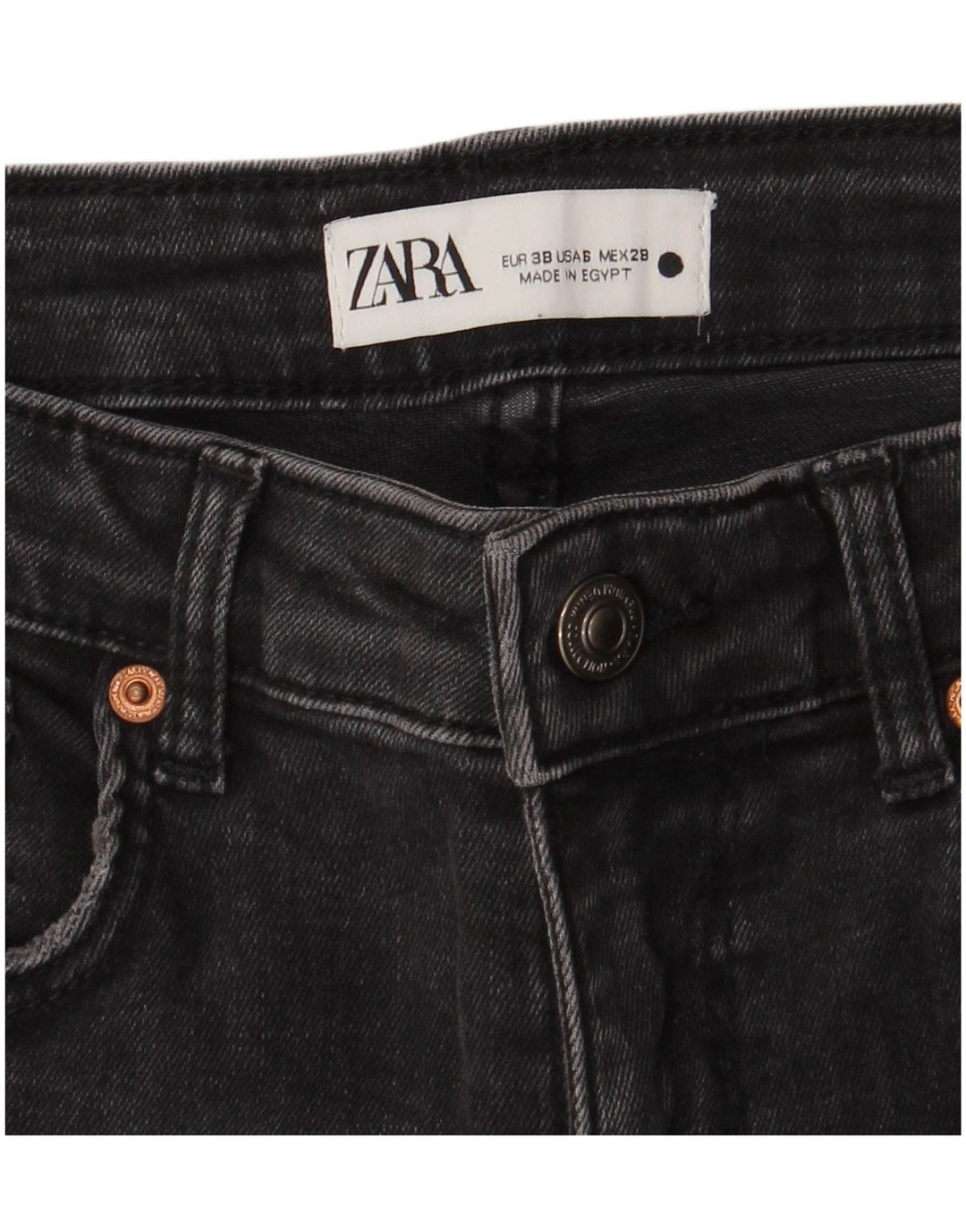 Zara Jeans Slim Feminino EU 38 Pequeno W28 L25 Cinza