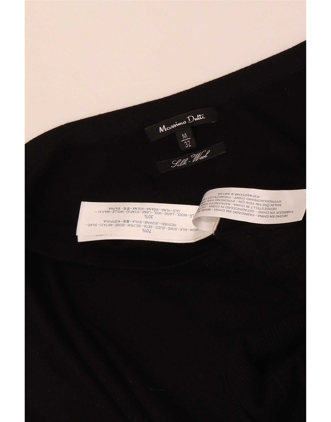 Vestido jumper feminino Massimo Dutti de um ombro Reino Unido 12 seda preta média