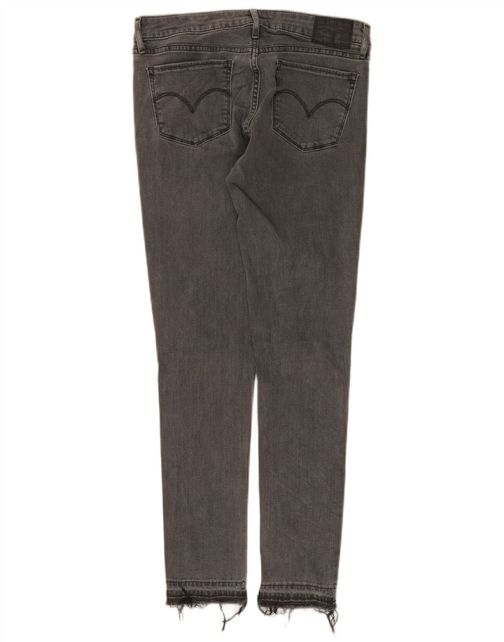 Calça jeans feminina Levi's 711 skinny W28 L30 cinza algodão
