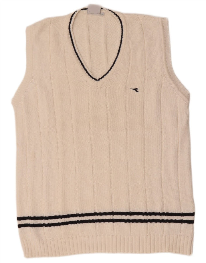 Diadora Mens Vest Tank Top XL Algodão Branco