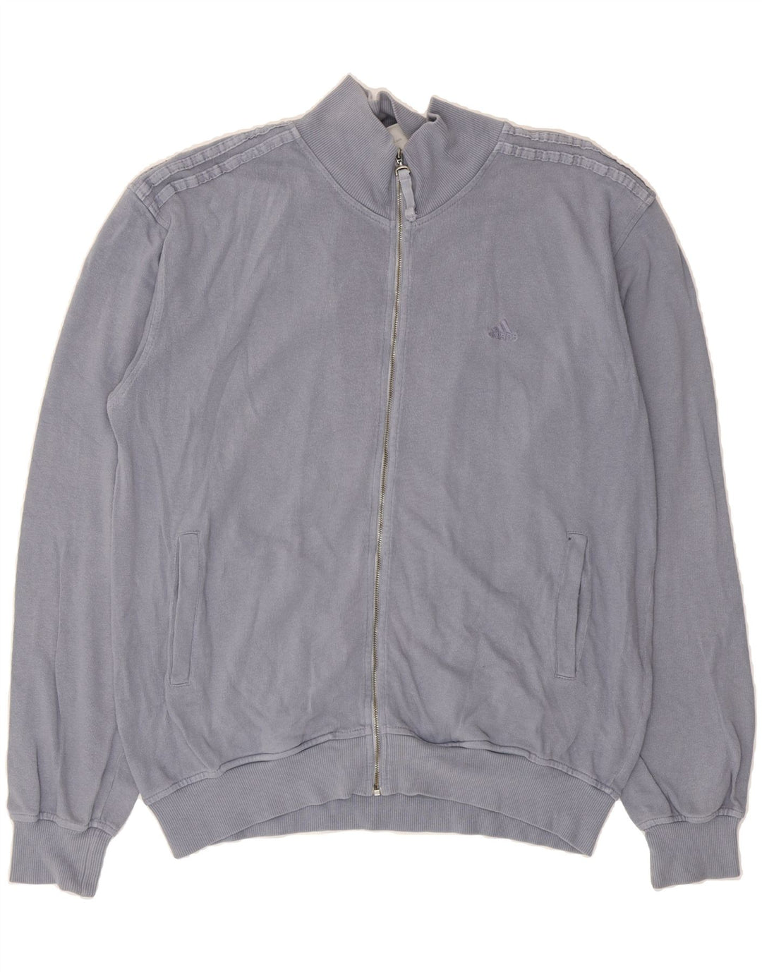 ADIDAS Mens Tracksuit Top Jacket UK 38/40 Medium Blue Cotton Vintage Adidas and Second-Hand Adidas from Messina Hembry 