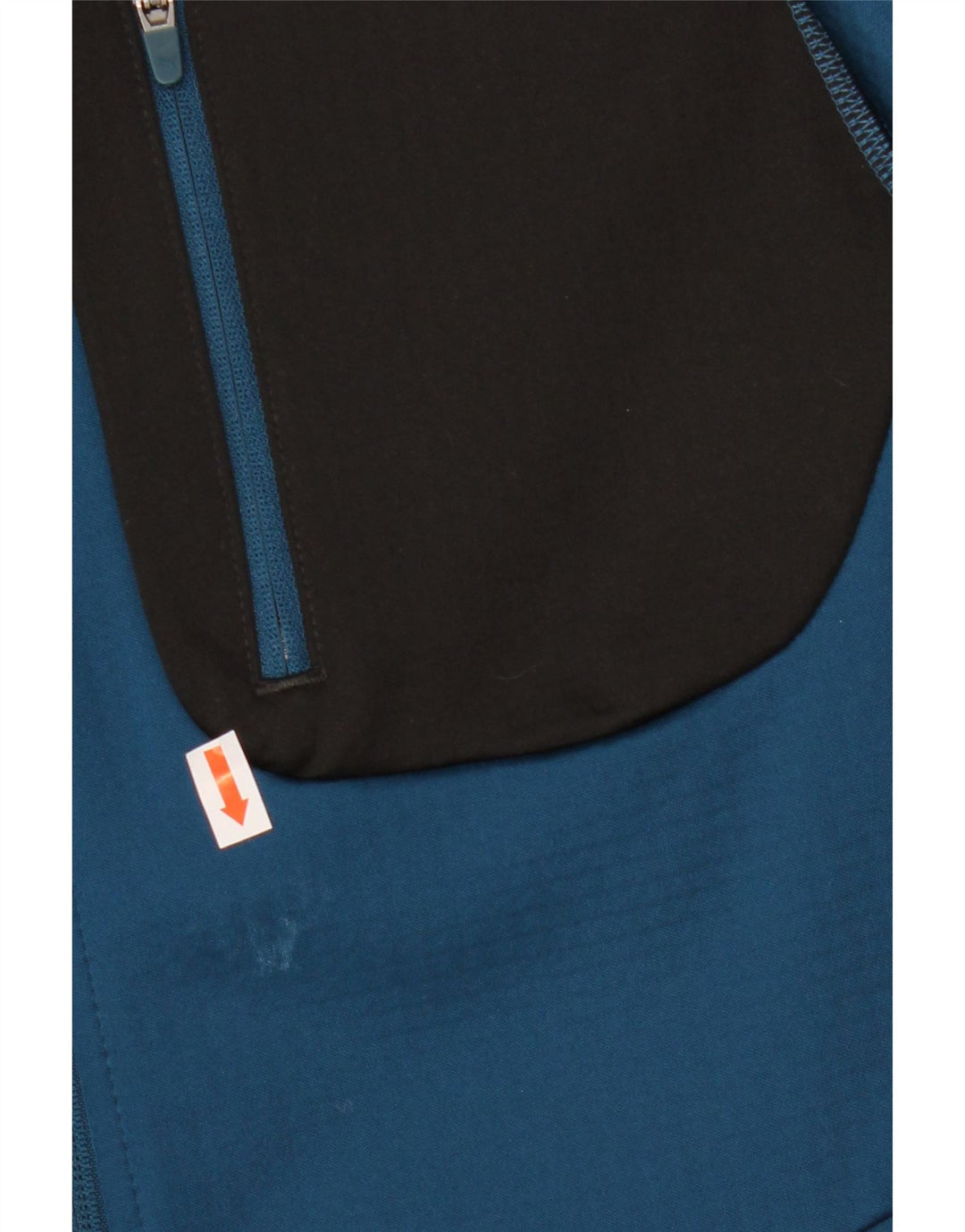Suéter masculino Puma com capuz e zíper pequeno azul colorblock