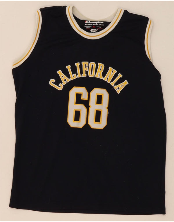 Colete gráfico Champion Boys Top 13-14 anos XL azul marinho poliéster