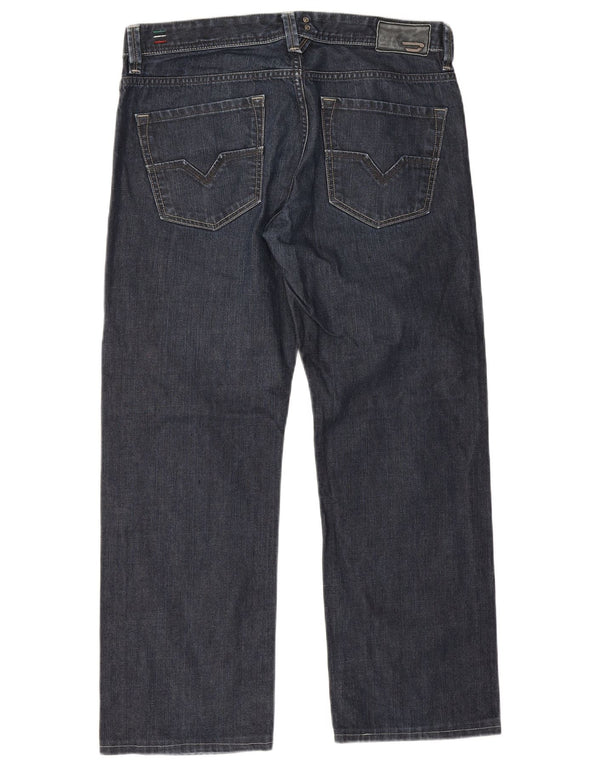 Diesel Mens Larkee Straight Jeans W34 L27 Azul Marinho Algodão
