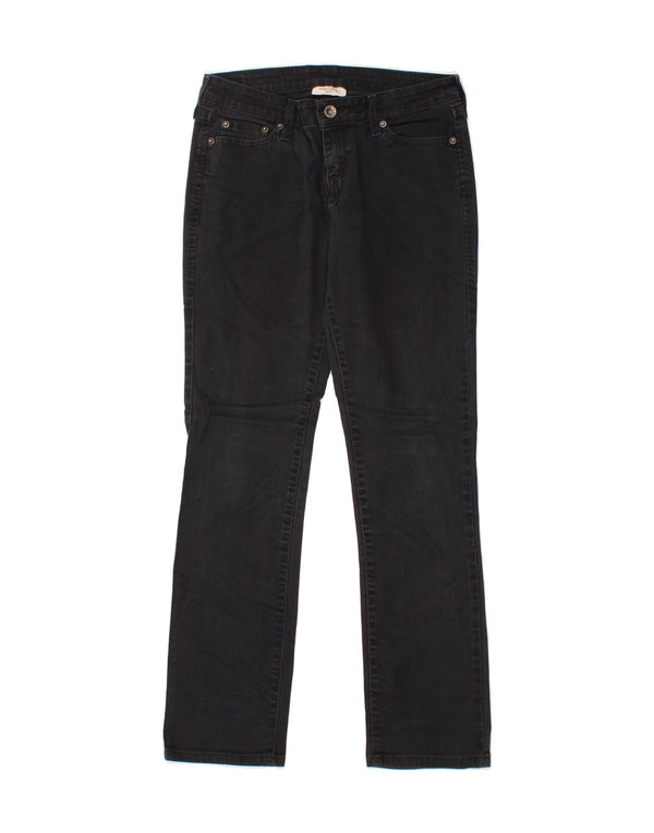 Calça jeans reta feminina de cintura média LEVI'S US 2 XS W30 L30 algodão azul marinho