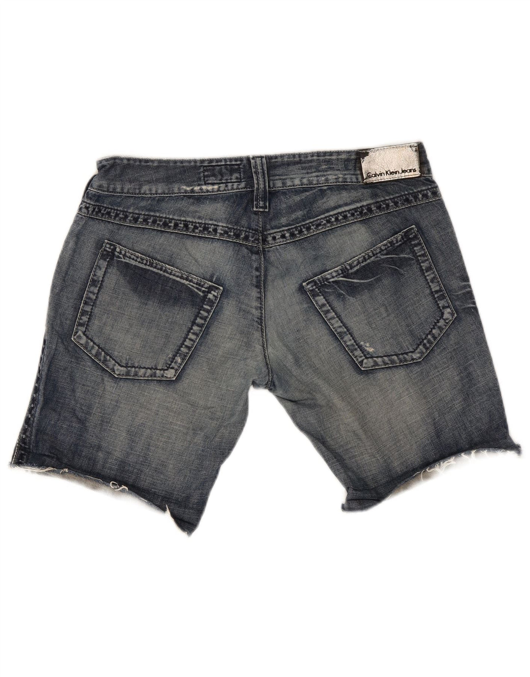 Shorts jeans feminino Calvin Klein W30 algodão azul médio