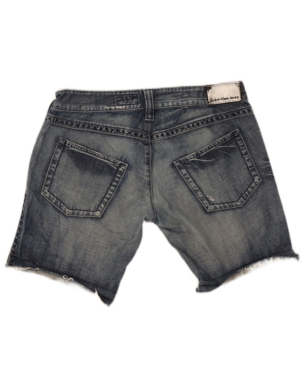 Shorts jeans feminino Calvin Klein W30 algodão azul médio