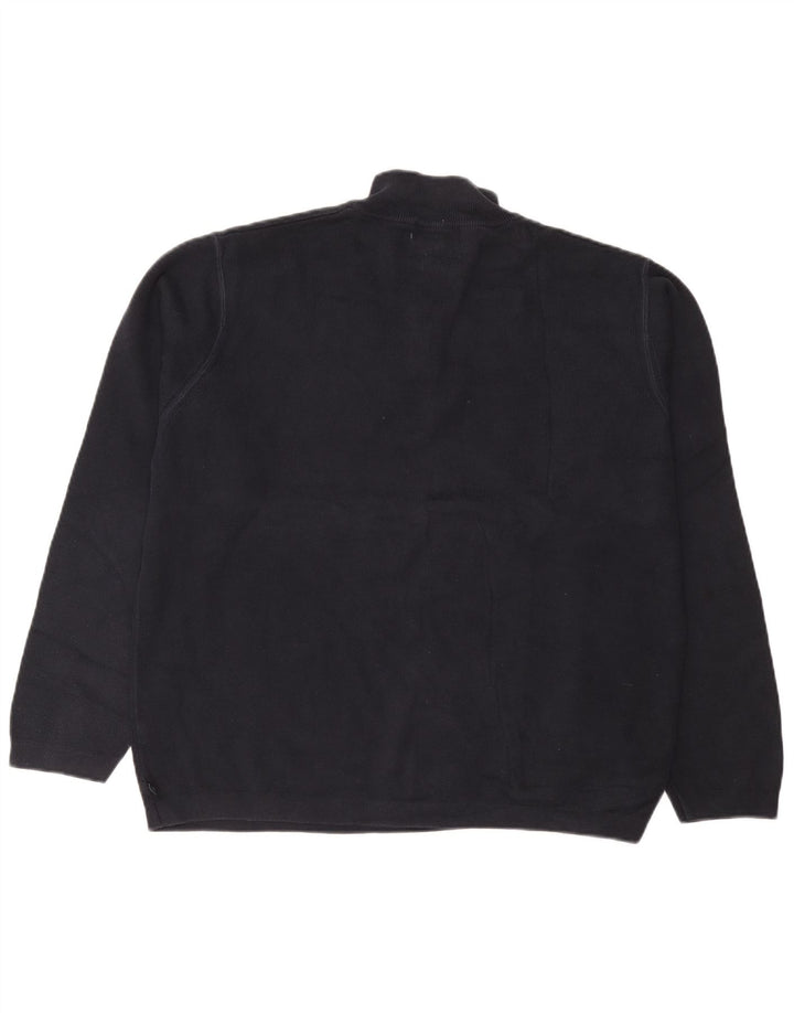Suéter masculino Marks & Spencer Blue Harbor com zíper e gola XL azul marinho