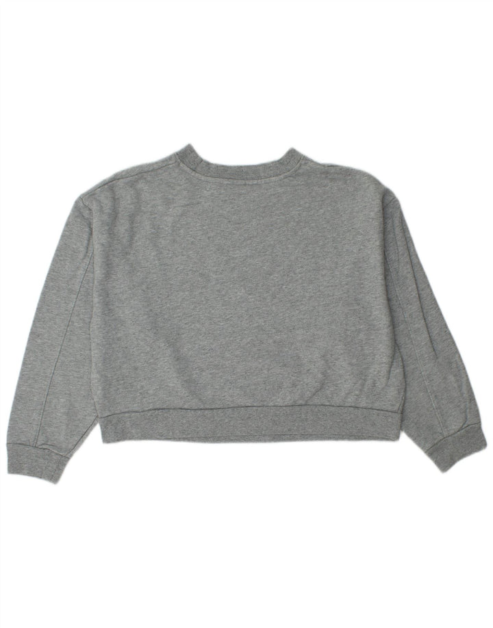 Levi's Womens Oversized Crop Graphic Moletom Jumper Reino Unido 10 Pequeno Cinza