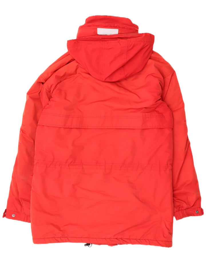Jaqueta de esqui masculina alta com capuz L.L.Bean UK 38 poliéster vermelho médio