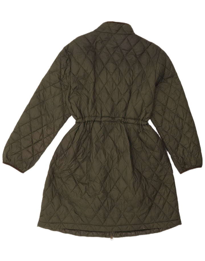Casaco feminino acolchoado acolchoado Marks & Spencer Reino Unido 18 XL cáqui poliamida