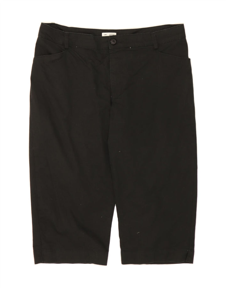 LEE Womens Straight Capri Trousers US 18 2XL W38 L19 Black Cotton Vintage Lee and Second-Hand Lee from Messina Hembry 