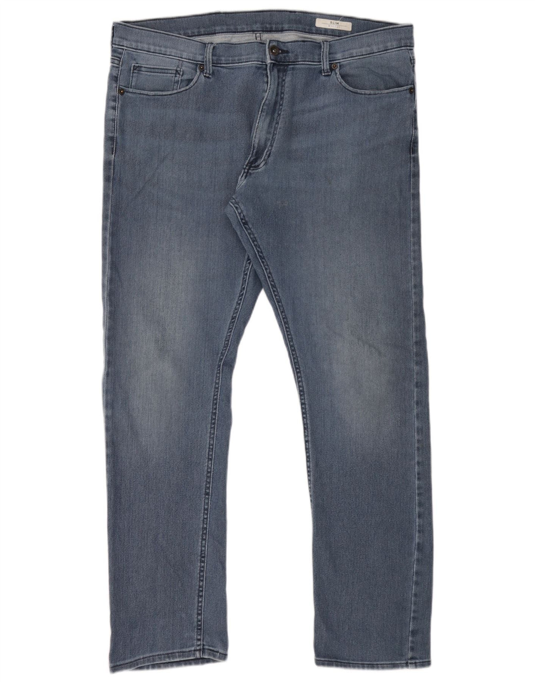 Marks & Spencer Mens Slim Jeans W38 L31 Azul Algodão