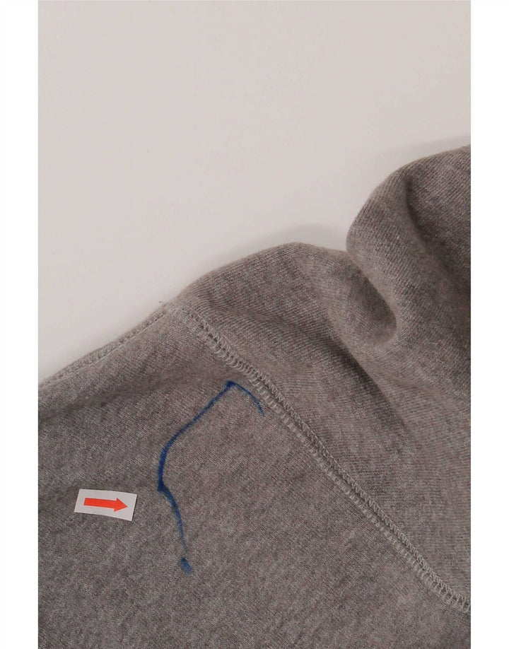Suéter masculino com capuz e zíper Hackett algodão cinza médio