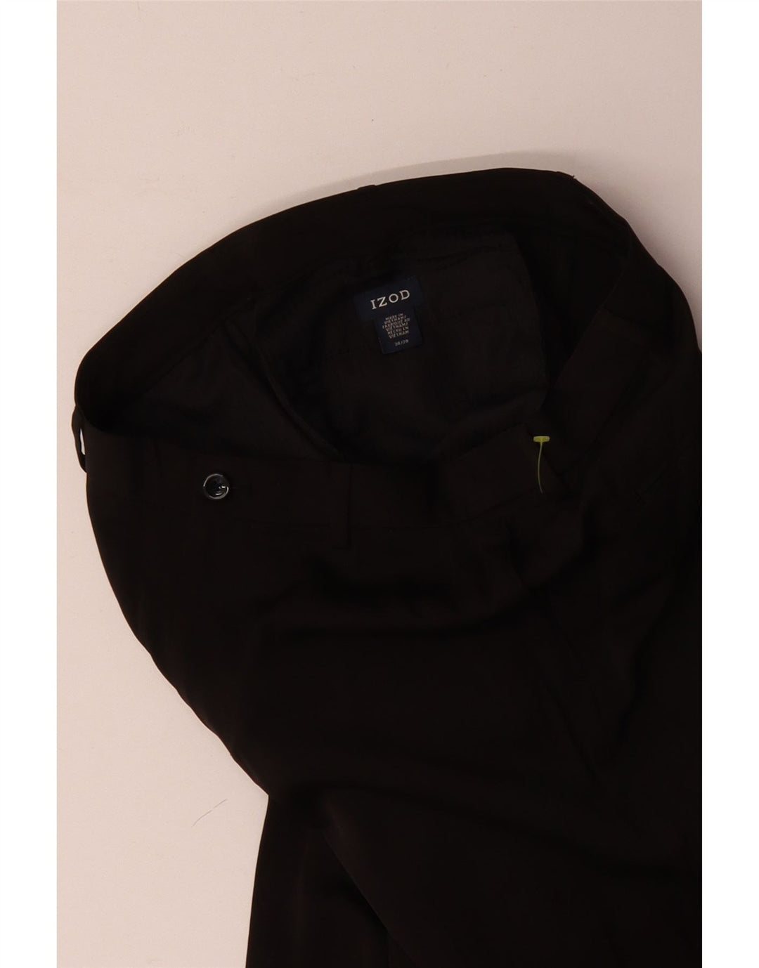 Calça chino reta masculina Izod W34 L29 poliéster preto