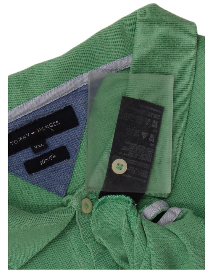 Camisa polo masculina TOMMY HILFIGER Slim Fit 2XL algodão verde