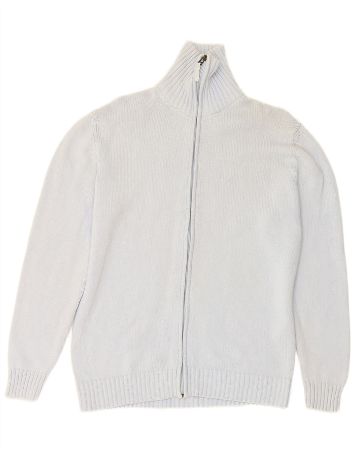 Suéter cardigã masculino ZARA XL algodão azul