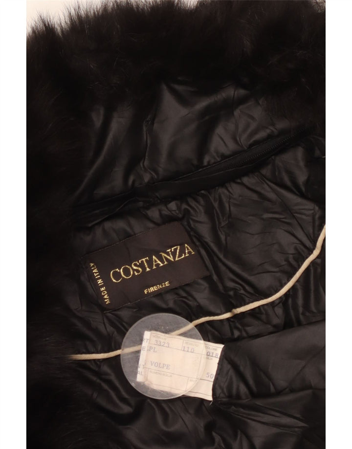 Jaqueta acolchoada feminina VINTAGE IT 50 XL preta viscose