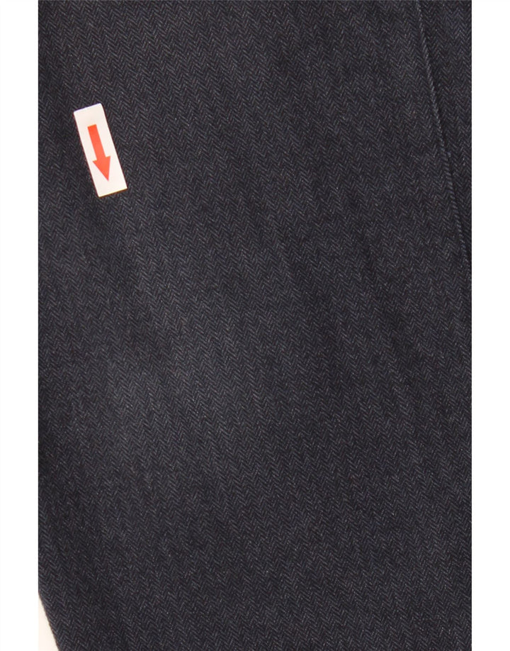 Calça Chino Masculina Massimo Dutti EU 42 Grande W32 L30 Azul Marinho Espinha de Peixe