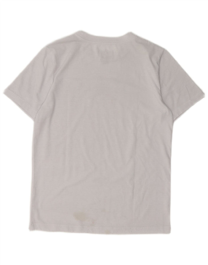 Camiseta gráfica Jordan Boys Top 12-13 anos grande poliéster branco