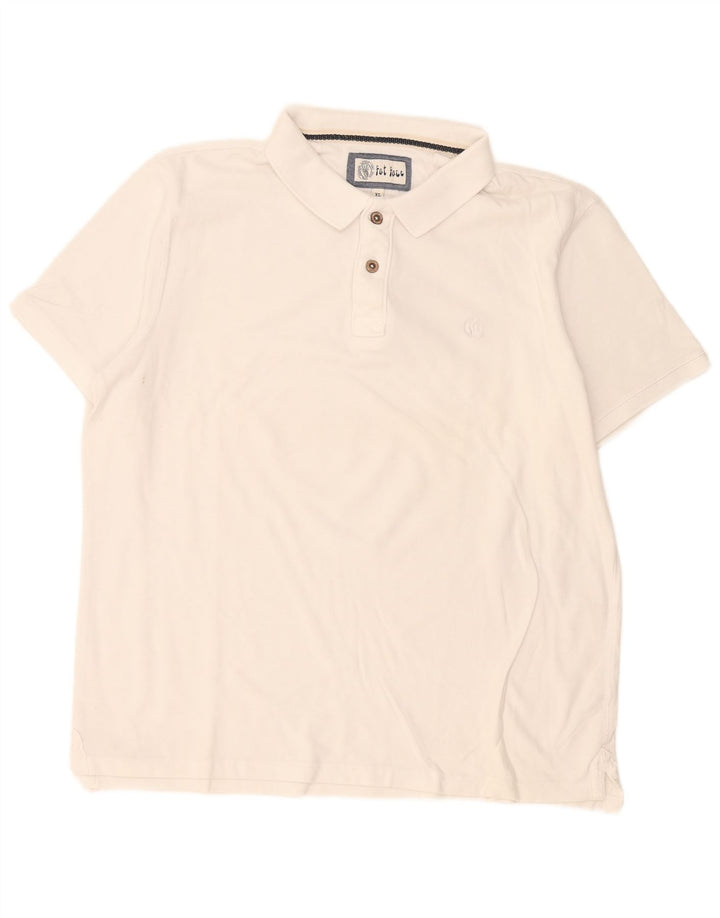 Camisa polo masculina Fat Face XL algodão branco