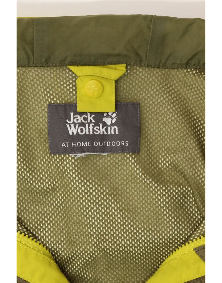 Jaqueta de chuva masculina com capuz Jack Wolfskin Reino Unido 38 amarelo médio