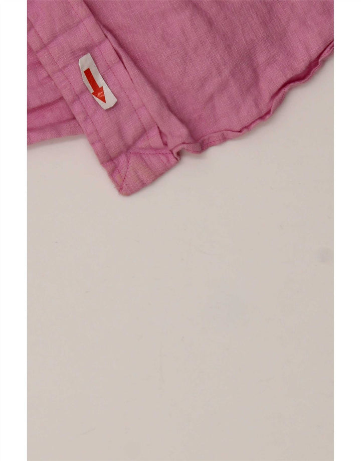 Polo Ralph Lauren Camisa masculina média rosa linho