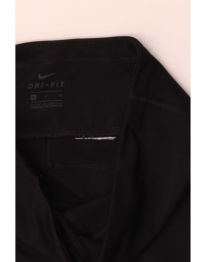 Shorts esportivos femininos Nike Dri Fit UK 8 pequenos pretos