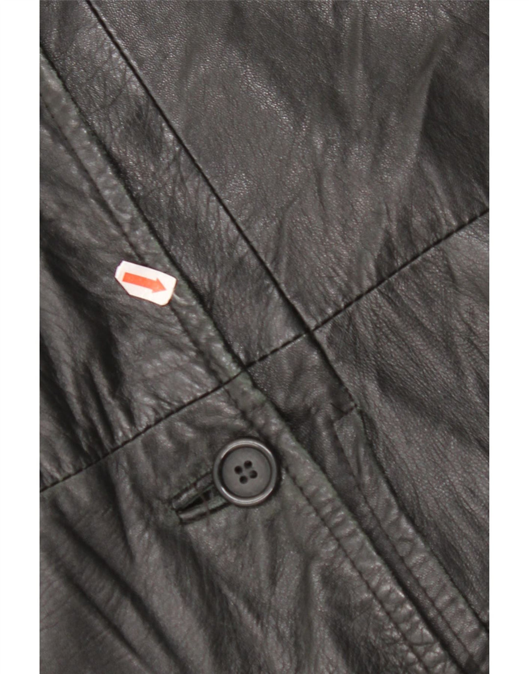 Casaco de couro feminino VINTAGE IT 48 XL preto