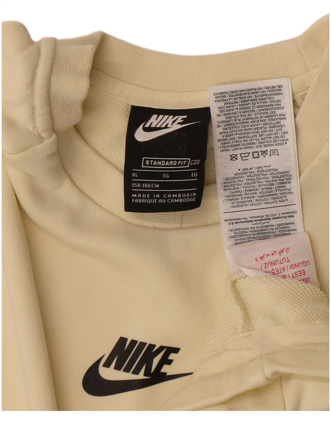 Moletom Nike Girls Jumper 13-14 Anos XL Off White Algodão